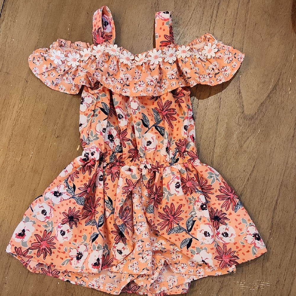 Little Lass,3T, Pink Floral Romper